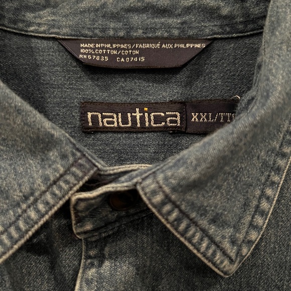 Nautica Gray Denim Shirt - Picture 3 of 3